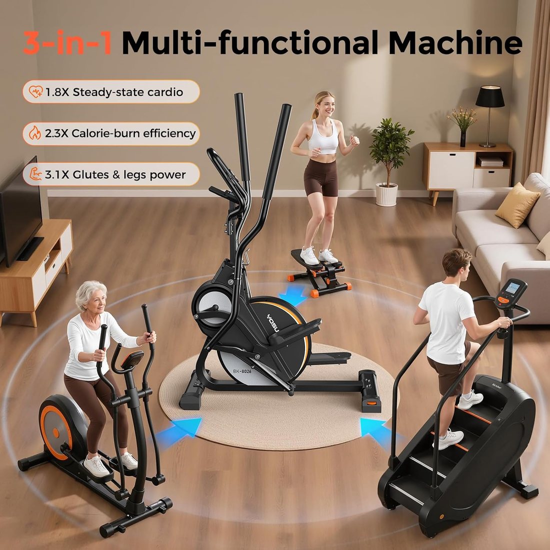 3-in-1 Climber Elliptical DSJ-01 view 4