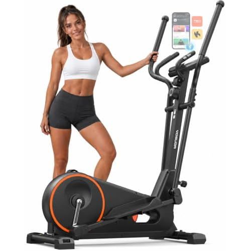 YOSUDA EM6 incline elliptical machine in orange and black