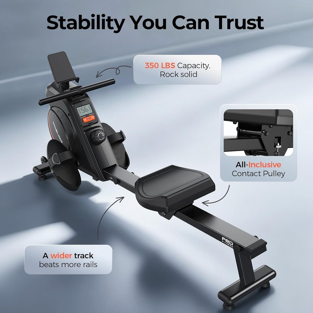 Beginner Magnetic Rowing Machine view 6