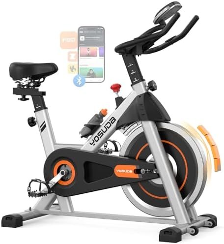 YOSUDA magnetic exercise bike 002C in orange and silver