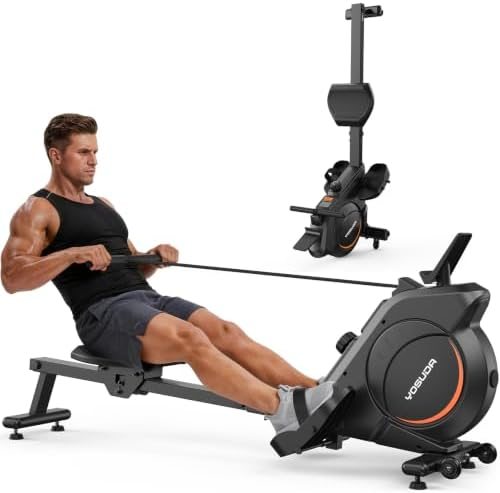 YOSUDA H-185 magnetic rowing machine with extended slide rail