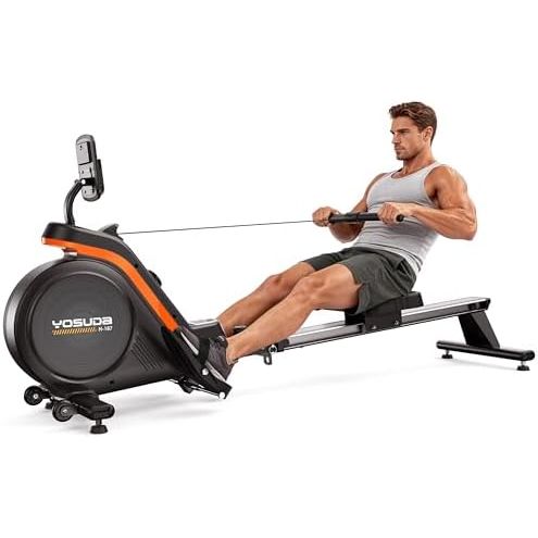 YOSUDA PRO H-187 foldable magnetic rower with aluminum slide rail