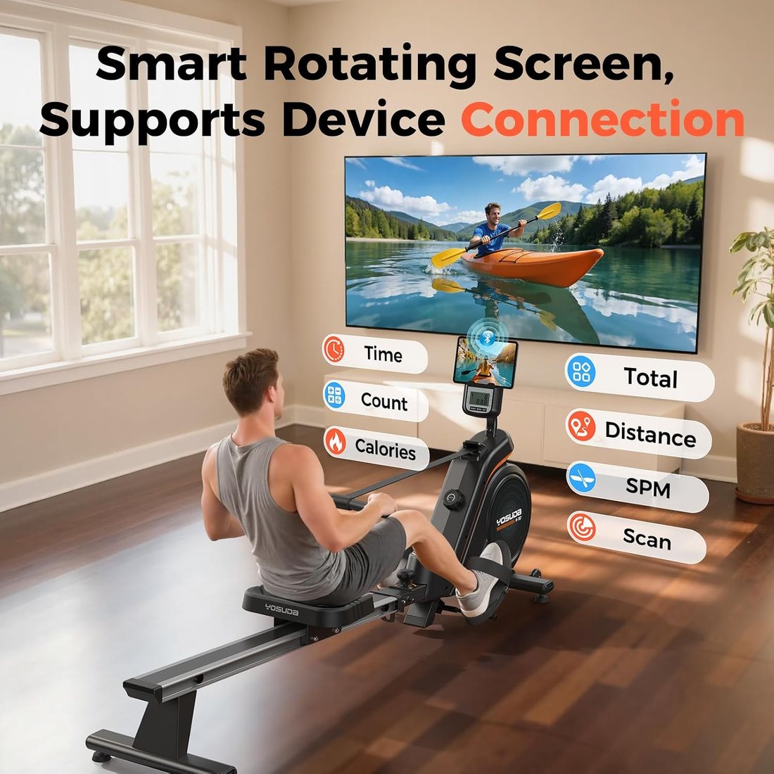 PRO Foldable Magnetic Rower H-187 view 6