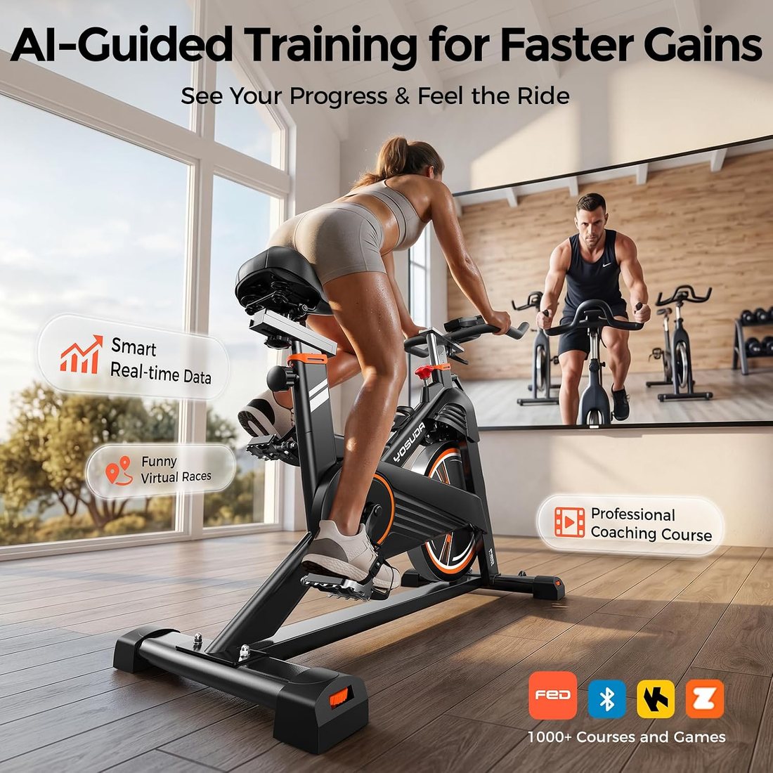 PRO Magnetic Exercise Bike L-010C view 6