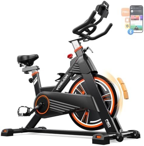 YOSUDA PRO L-010C magnetic indoor cycling bike with orange frame