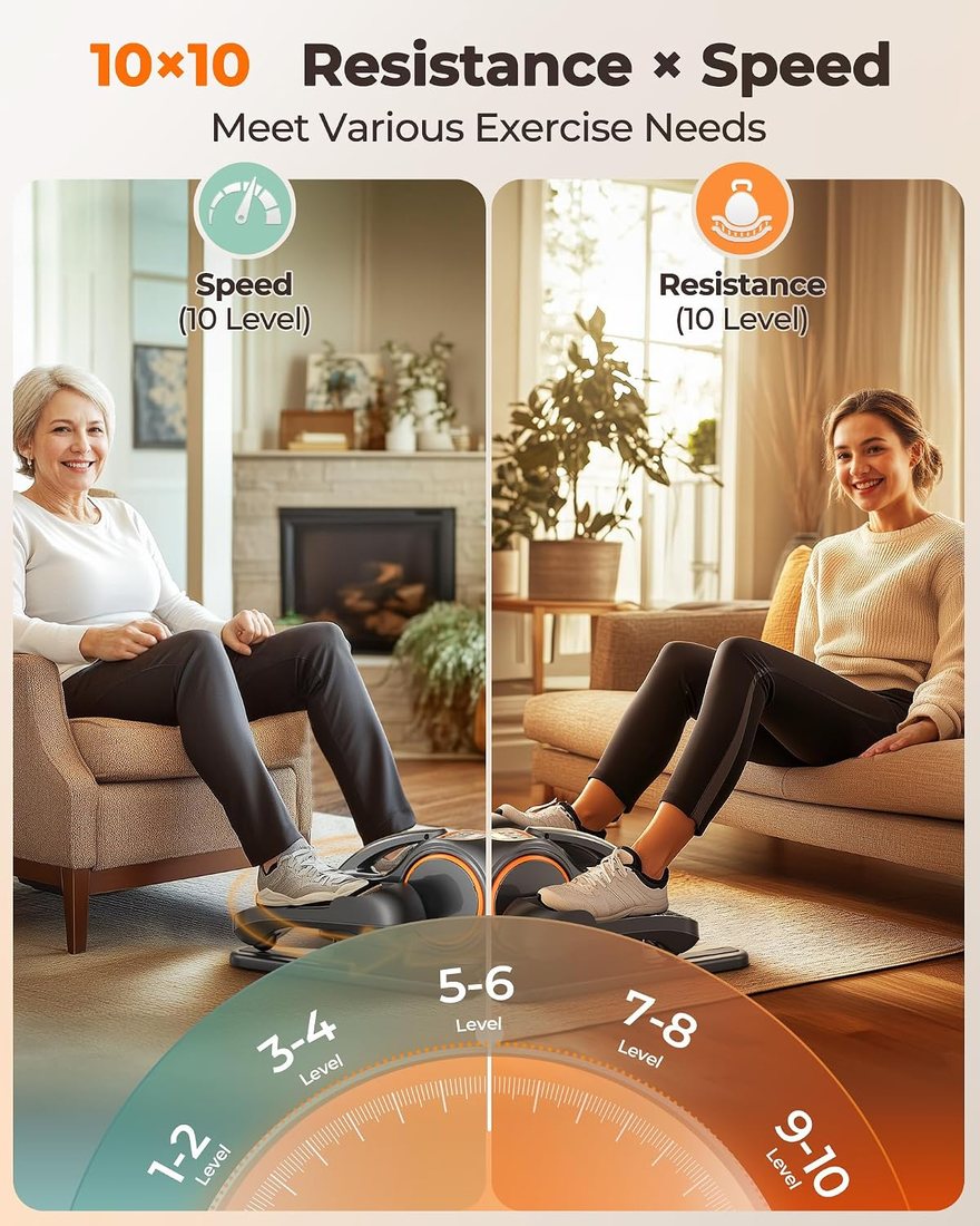 Pro Under Desk Elliptical with Resistance view 3