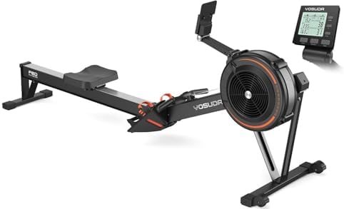 YOSUDA R2 air rowing machine with self-powered monitor